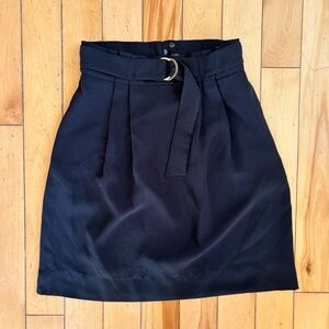 H&M Black Belted High Waisted Skirt